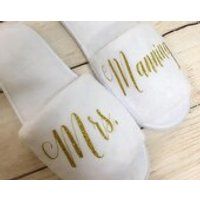 PERSONALIZED bridal slippers! Bridal Shower, bridesmaid slippers, bridesmaid gifts, wedding slippers | Etsy (US)
