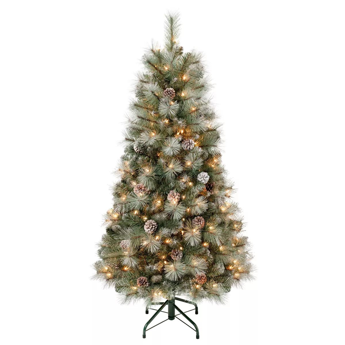 National Tree Company First Traditions Pre-Lit Perry Pine Hinged Artificial Christmas Tree Clear ... | Target