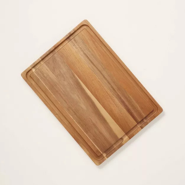 13" x 18" Wood Cutting Board with Juice Well Brown - Hearth & Hand™ with Magnol... | Target