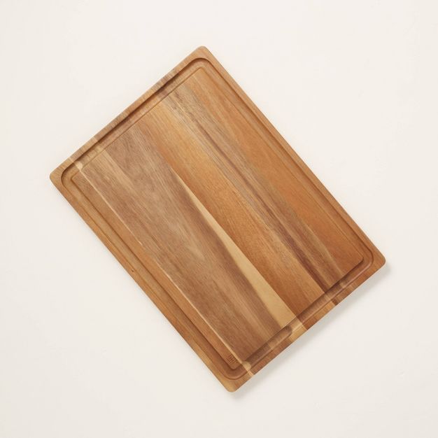 13&#34; x 18&#34; Wood Cutting Board with Juice Well Brown - Hearth &#38; Hand&#8482; with Magnol... | Target