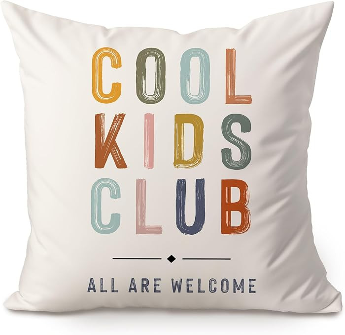 18x18 Inches Plush Kids Room Decor Pillow Cover, Boho Pattern, Invisible Zipper, Classroom & Play... | Amazon (US)