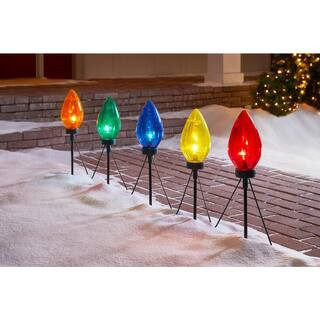 Home Accents Holiday 20 in Giant Multi C7 Pathway 5 Pack C7-5L-STA1-M - The Home Depot | The Home Depot
