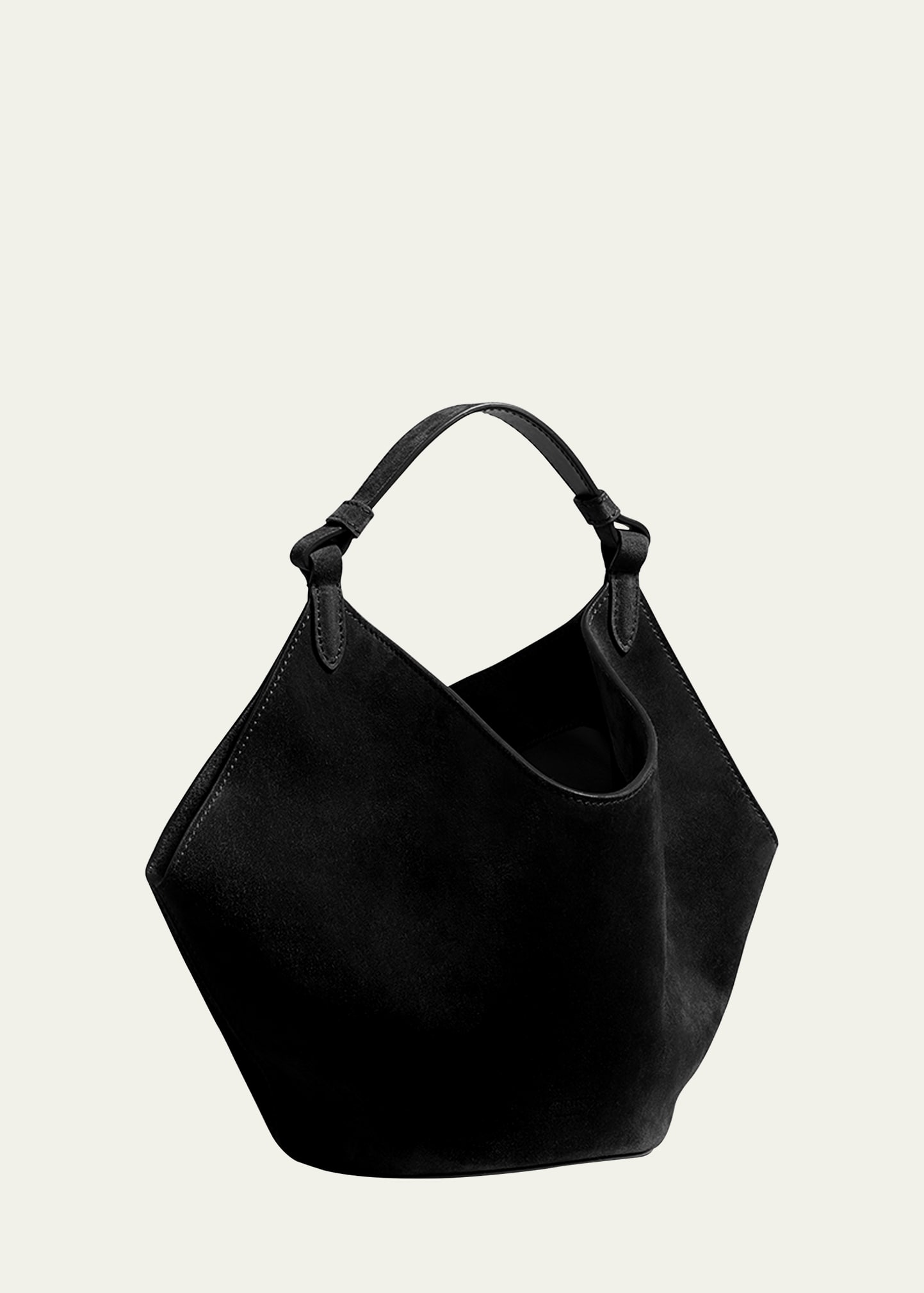 Khaite Lotus Mini Suede Shoulder Bag | Bergdorf Goodman