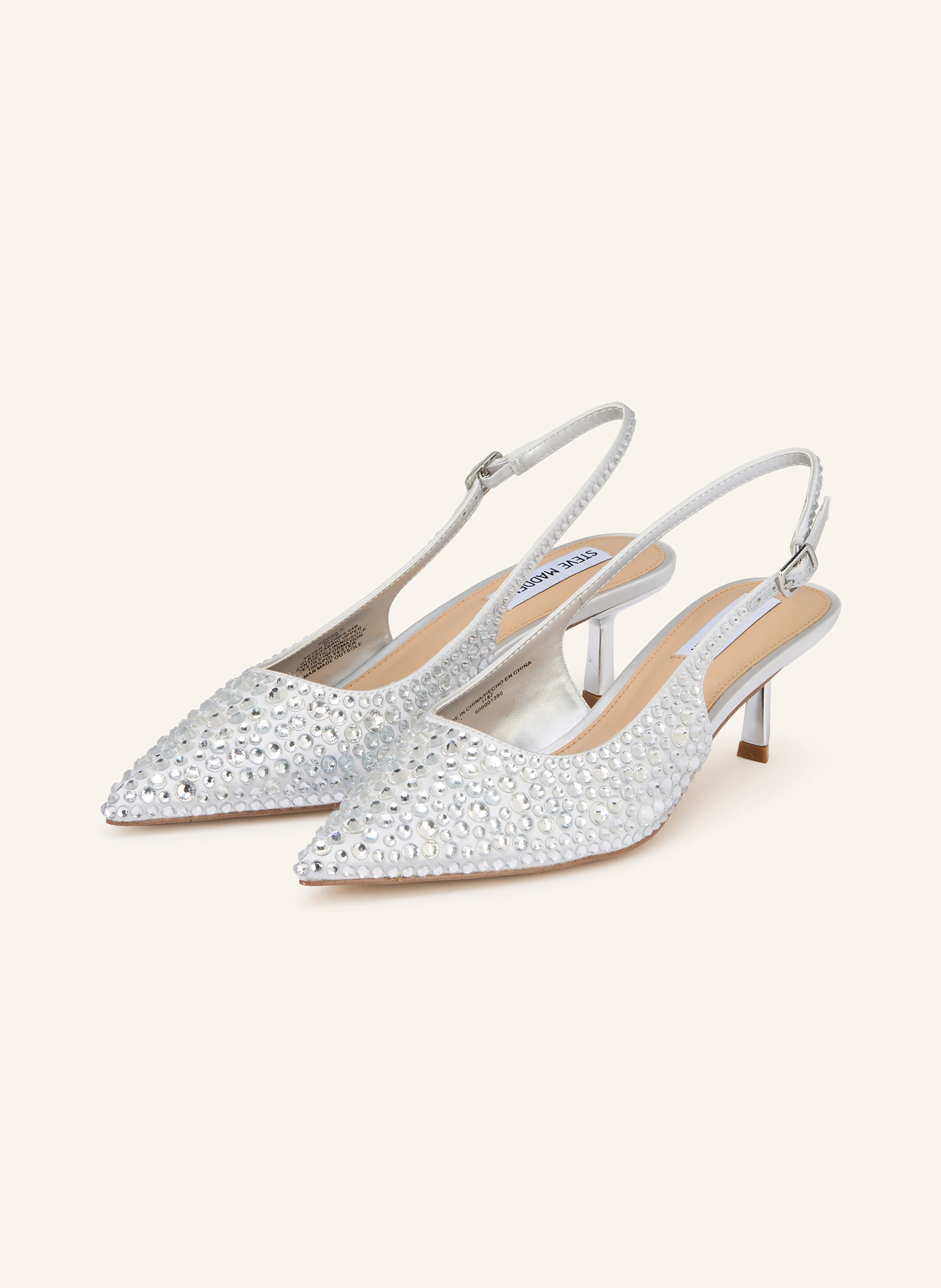 STEVE MADDEN Slingpumps KORRA mit Schmucksteinen in silber | Breuninger (DACH)