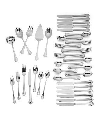 Lenox Alcott 89-PC Flatware Set, Service for 12, Created for Macy's & Reviews - Flatware - Dining... | Macys (US)