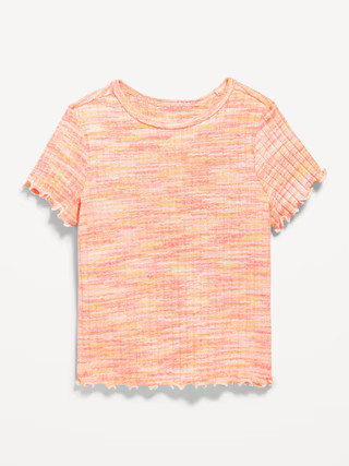 Short-Sleeve Lettuce-Edge T-Shirt for Toddler Girls | Old Navy (US)