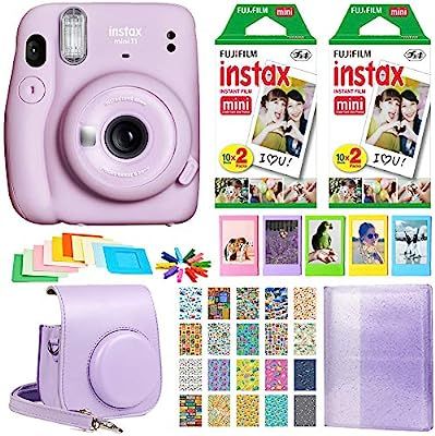 Fujifilm Instax Mini 11 Instant Camera - Lilac Purple (16654803) + 2X Fujifilm Instax Mini Twin P... | Amazon (US)