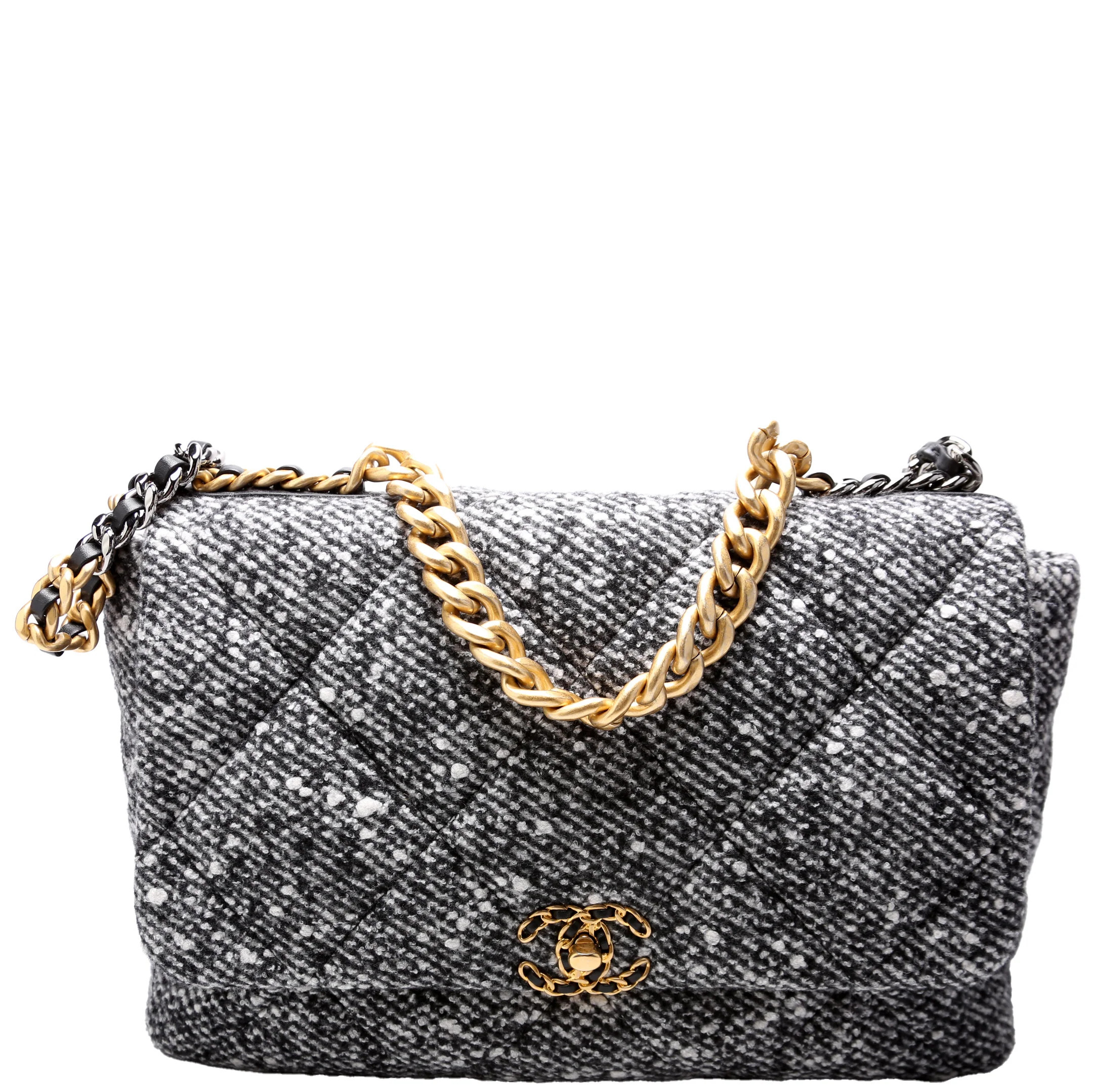 19 Maxi Flap Quilted Tweed | Keeks Designer Handbags
