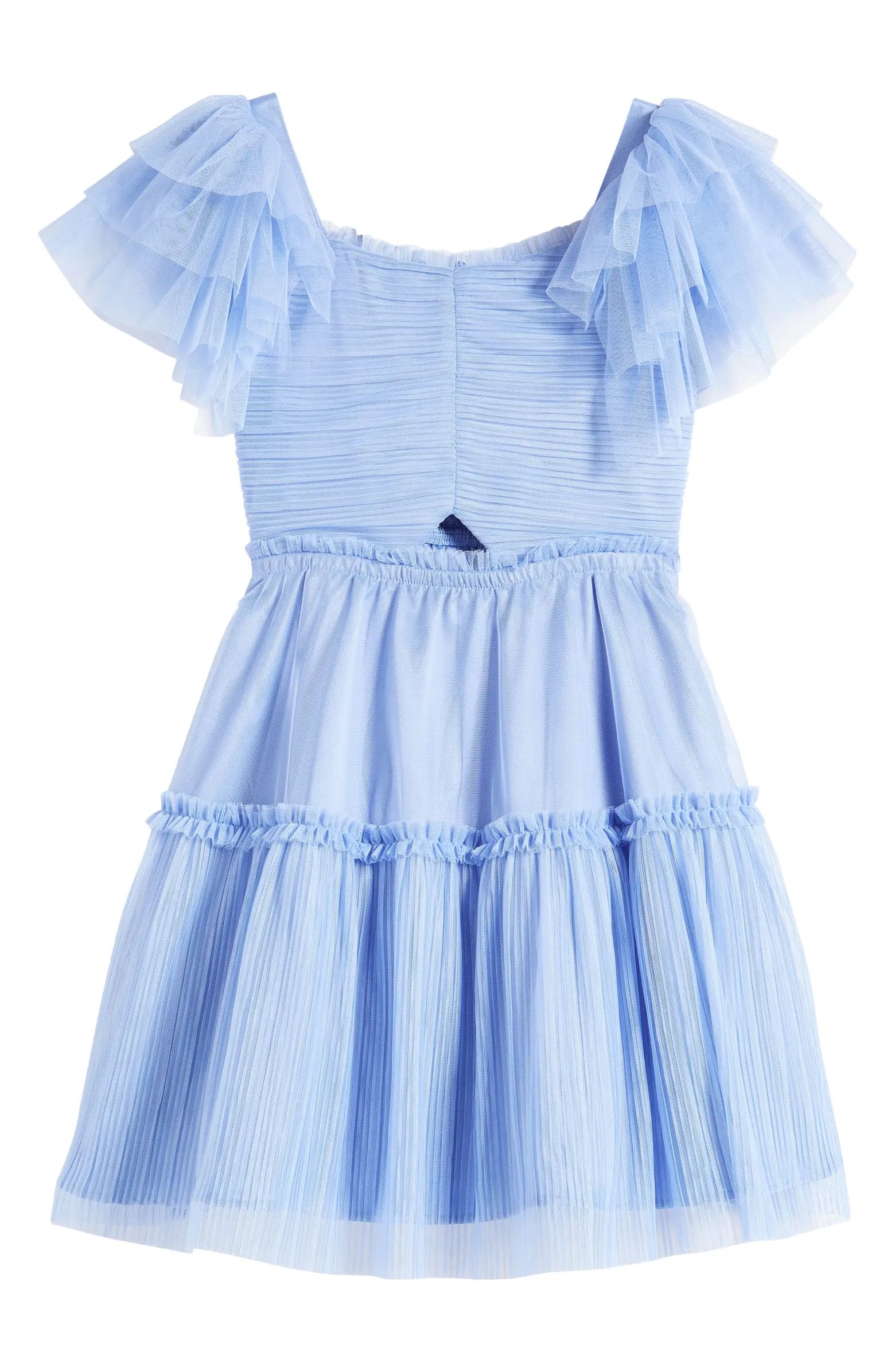 Kids' Flutter Sleeve Tulle Dress | Nordstrom