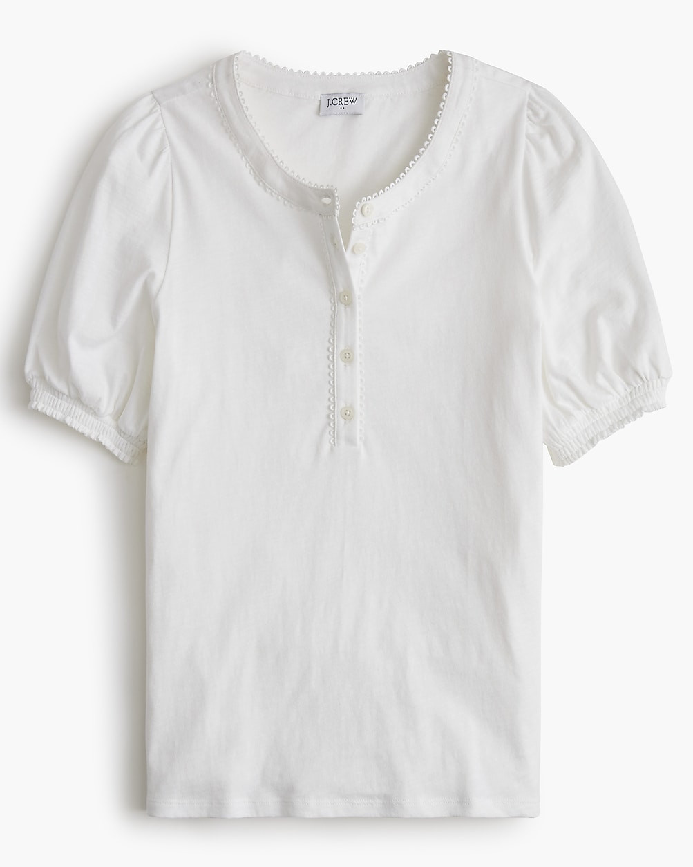 Smocked henley knit top | J.Crew Factory