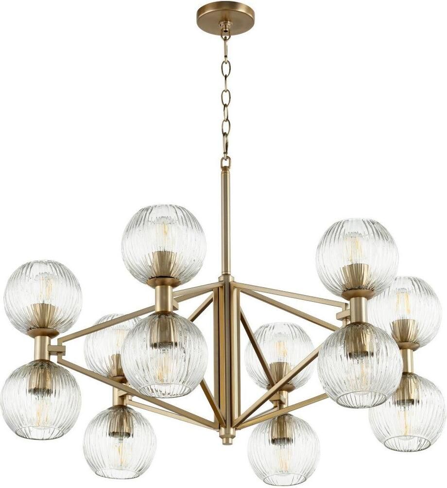 Helios Aged Brass Large Chandelier | 1stopbedrooms
