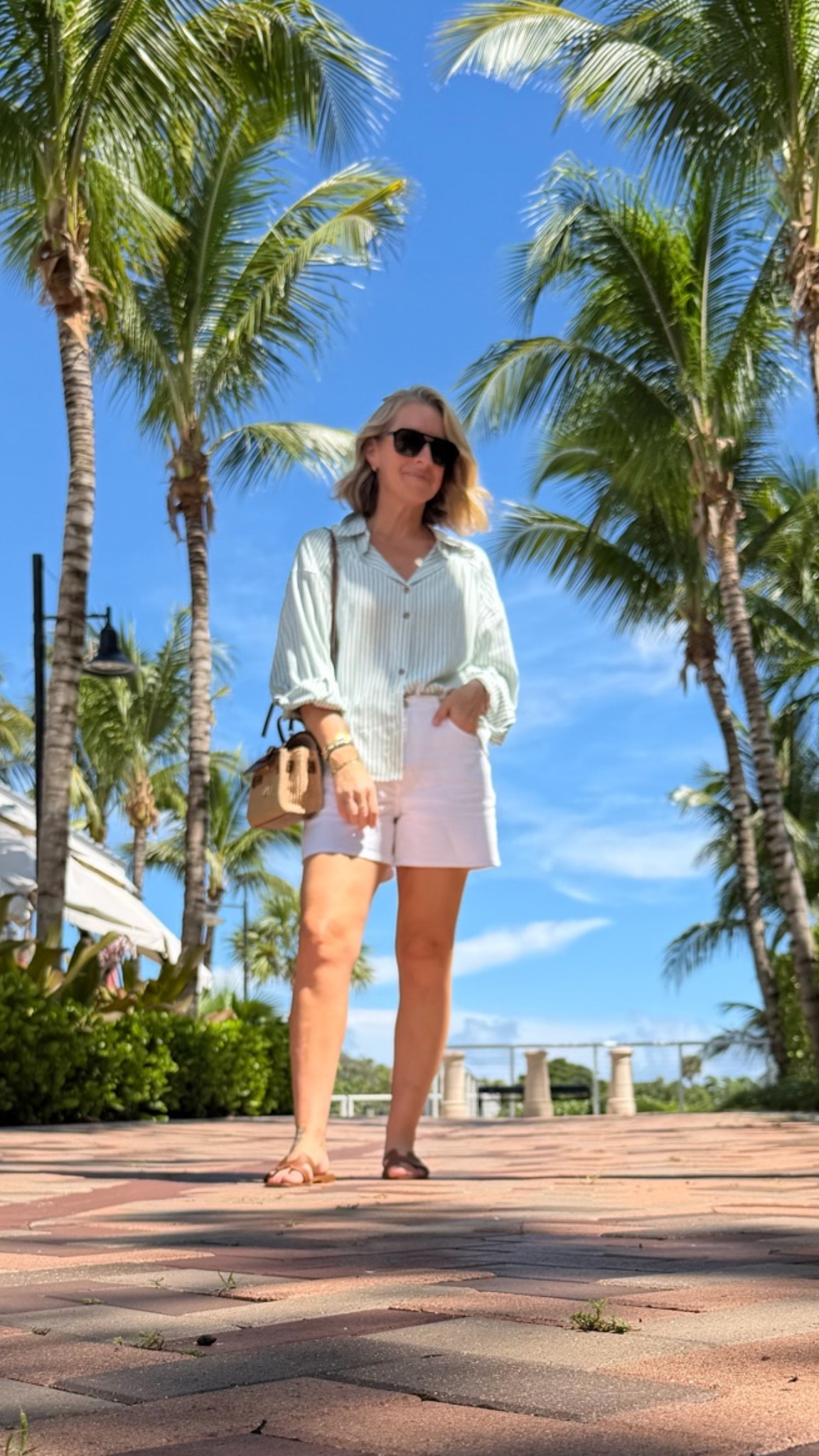 A  casual lunch outfit! 
Medium top that looks and feels like anthro. Lightweight and soft!! Shorts are an 8 and have stretch!

#LTKootd #LTKdayinmylife #LTKPetite