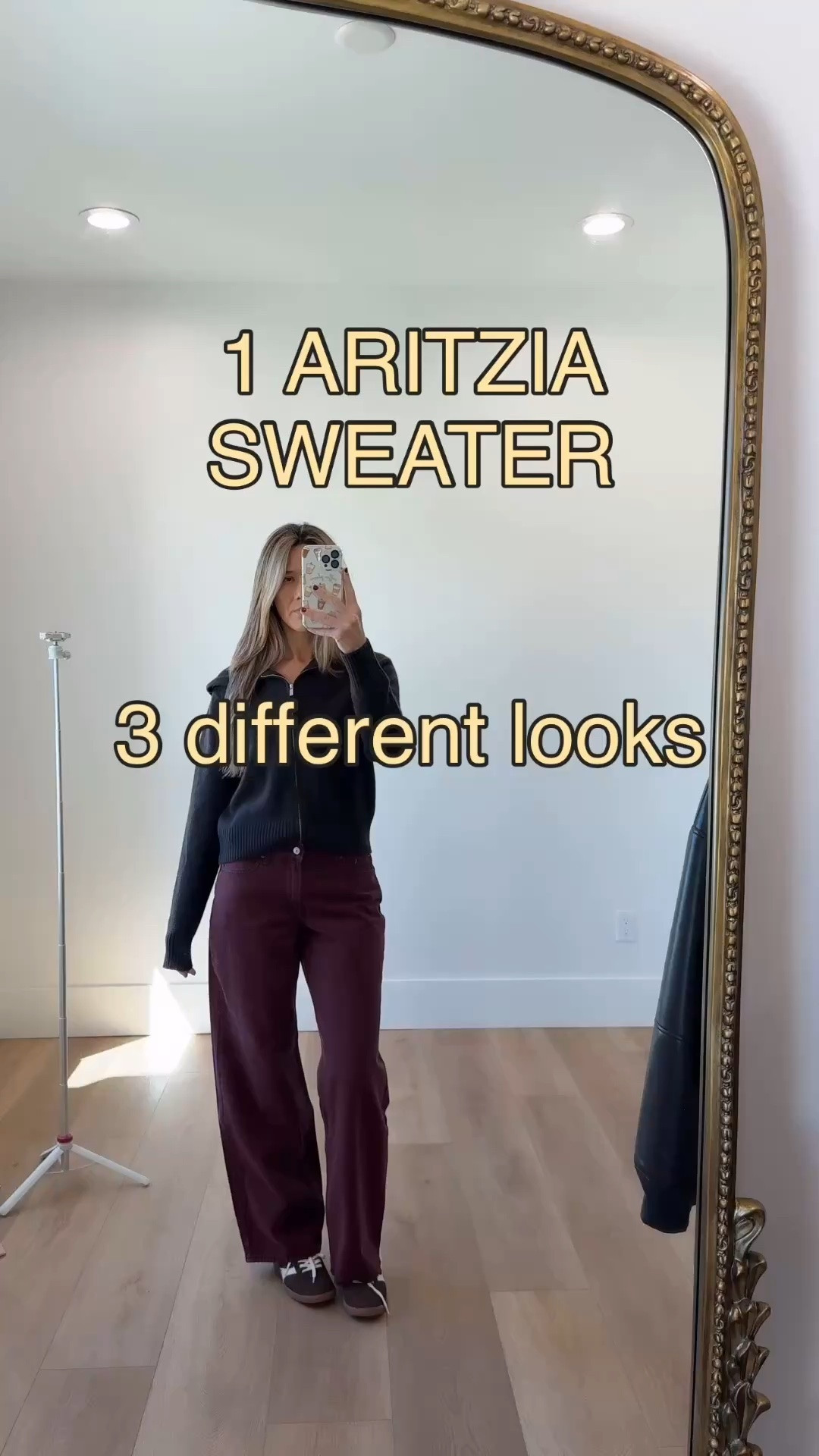 Styling 1 @Aritzia sweater 3 ways
Sweater small
Dark denim @Paige 26
Burgundy denim @abercrombie 26
Shorts @Aritzia small

#LTKSeasonal