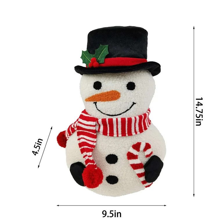Snowman Shaped Christmas Pillow,Width is 9.5inch,Height is 14.75inch,by Holiday Time - Walmart.co... | Walmart (US)