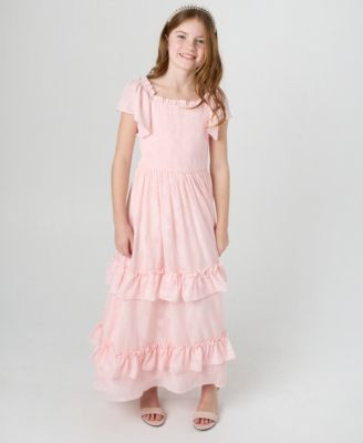 Rare Editions Big Girls Floral Chiffon Dress - Macy's | Macy's