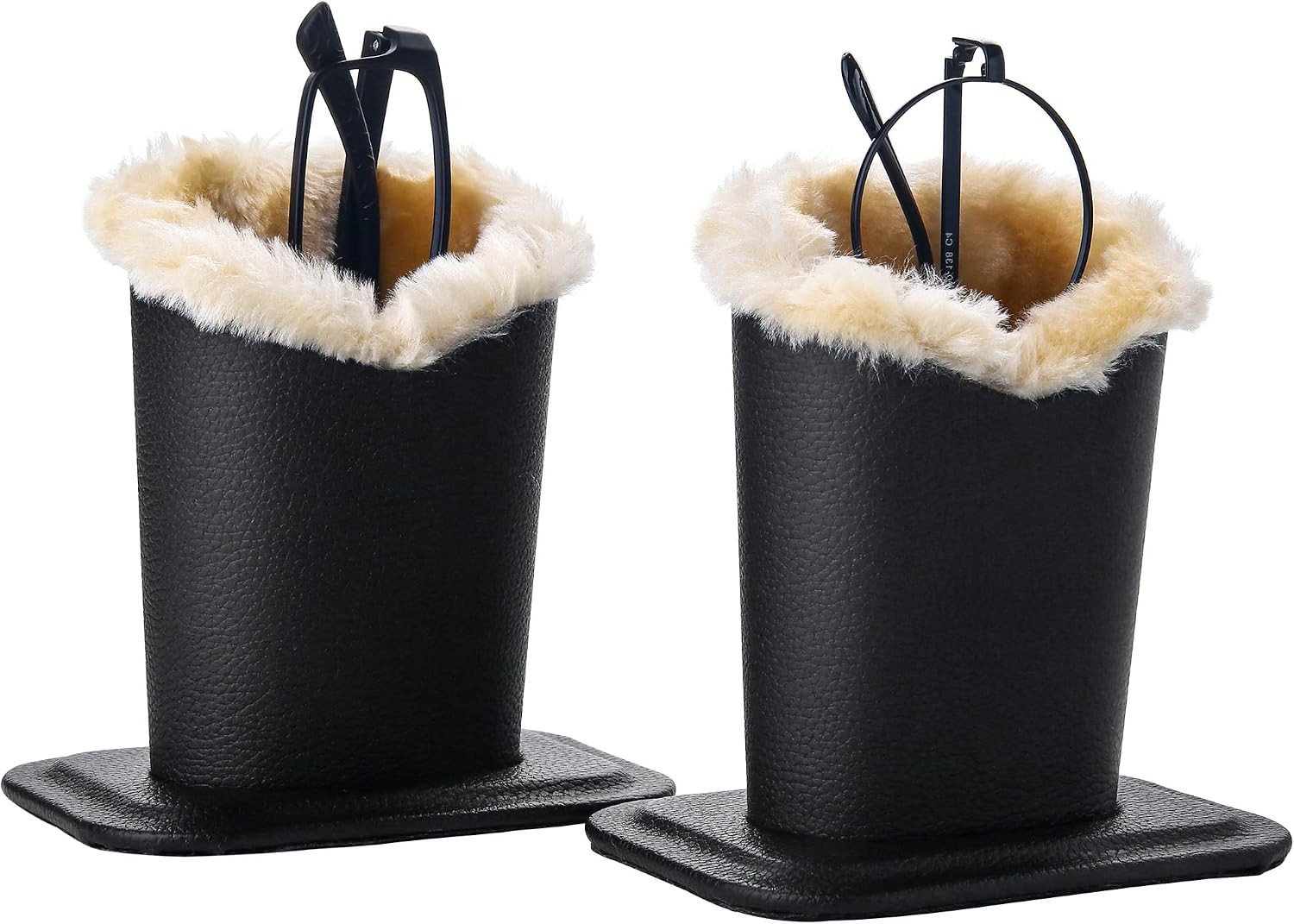 Plush Lined Eyeglasses Holder,Glasses Storage Organizer for Desk, Nightstand, Office,Eyewear Display Case,2 Packs | Amazon (US)