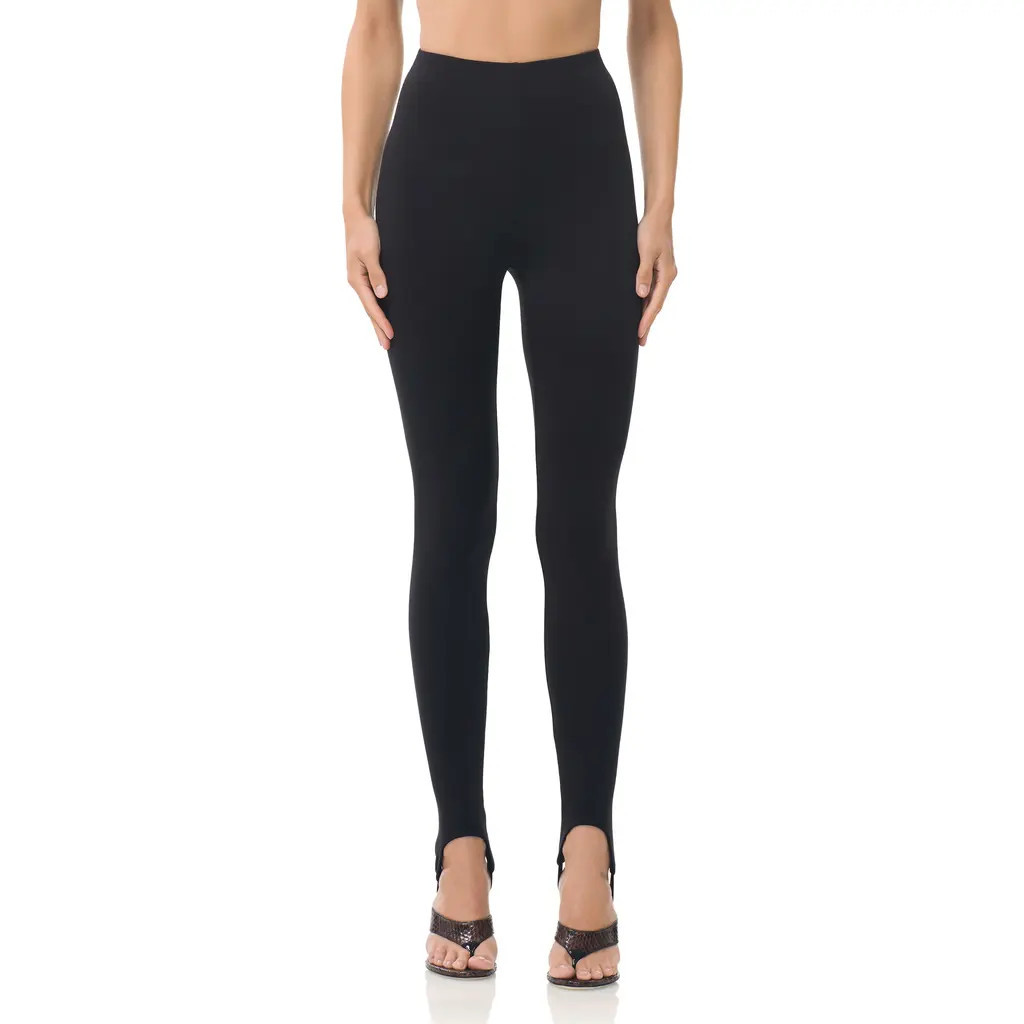 AFRM Jasmine Stirrup Pants in Noir at Nordstrom, Size Large | Nordstrom