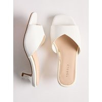 Kitten Heel Mule (WW) in White | Torrid (US & Canada)