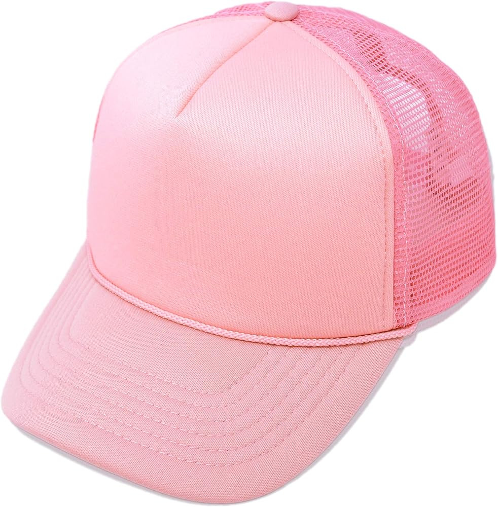 Trucker Hat Mesh Cap Solid Colors Lightweight with Adjustable Strap Small Braid | Amazon (US)