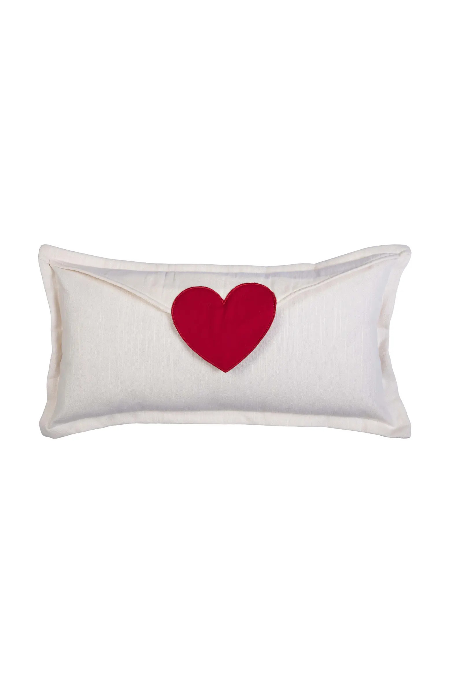 Love Letter Heart Valentine's Day Cotton Blend Mini Accent Pillow 12" x 24" | Nordstrom