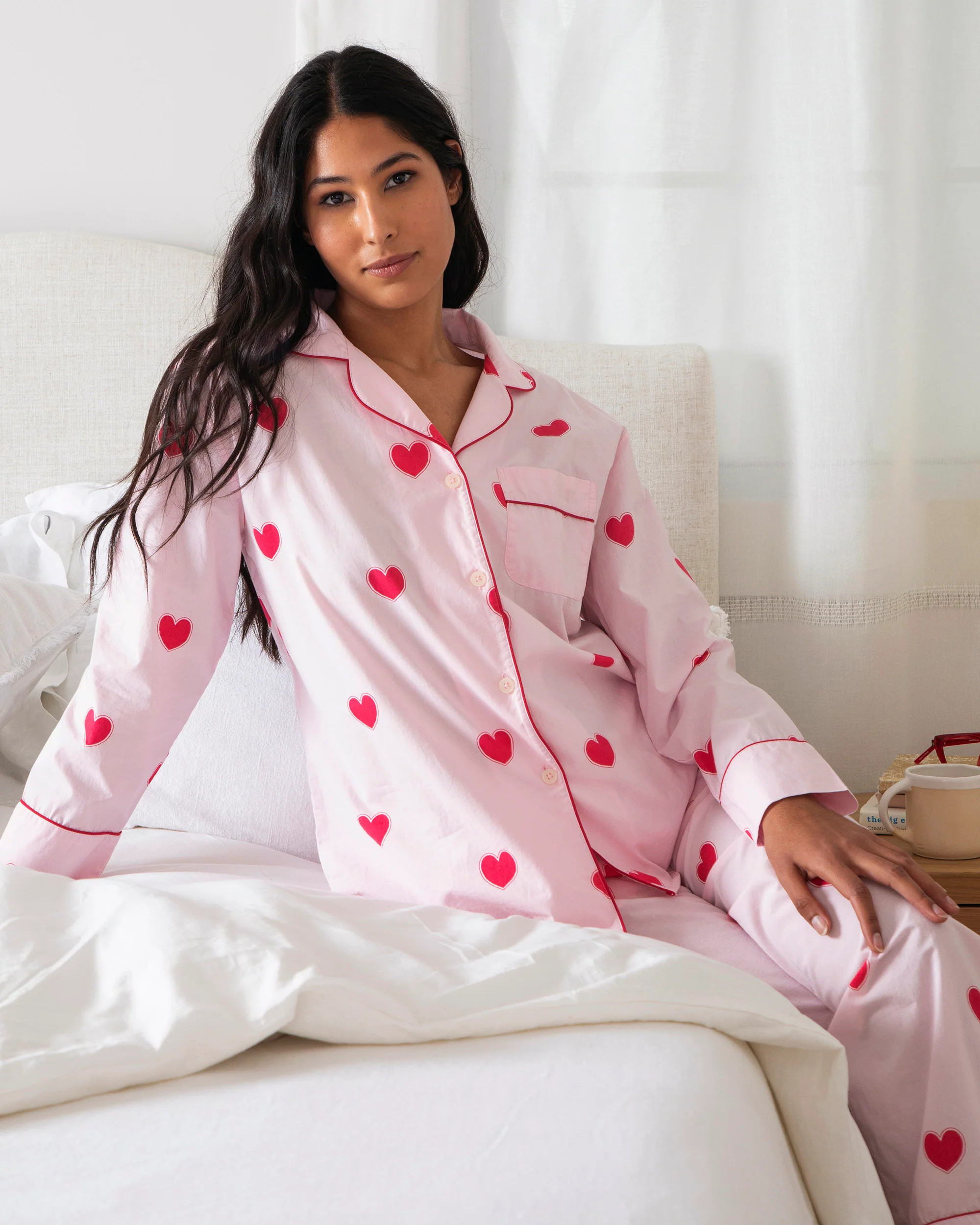 Queen of Hearts - Long Sleep Set - Candy Pink | Printfresh