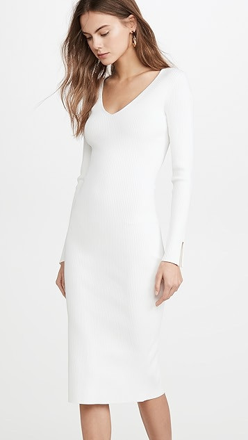 Deep Rib Open Neck Dress | Shopbop