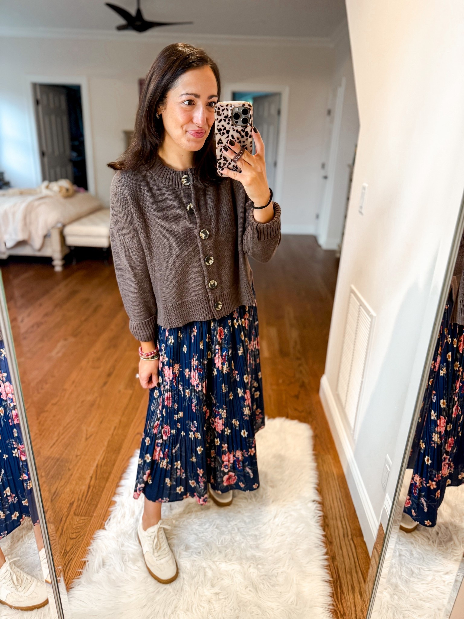 Outfit of the day
Cardigan: small
Skirt: small
Sneakers: size up half

#LTKFindsUnder50 #LTKStyleTip #LTKWorkwear