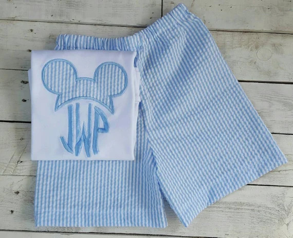 Monogrammed Disney Boy Outfit, SAMPLE SALE, Disney shorts shirt, Matching Sibling Shirt, Mickey M... | Etsy (US)