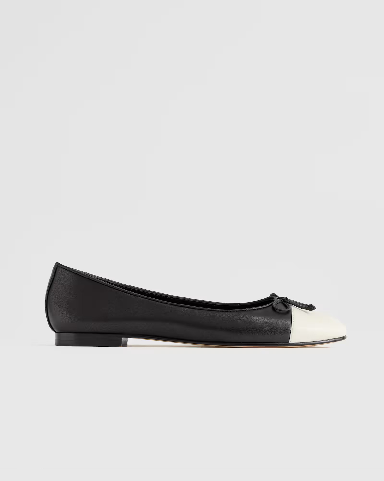 Italian Leather Cap-Toe Ballet Flat | Quince