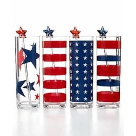 Martha Stewart Collection Summer Entertaining 8-Piece Drink Set w/ Stirrers - Walmart.com | Walmart (US)