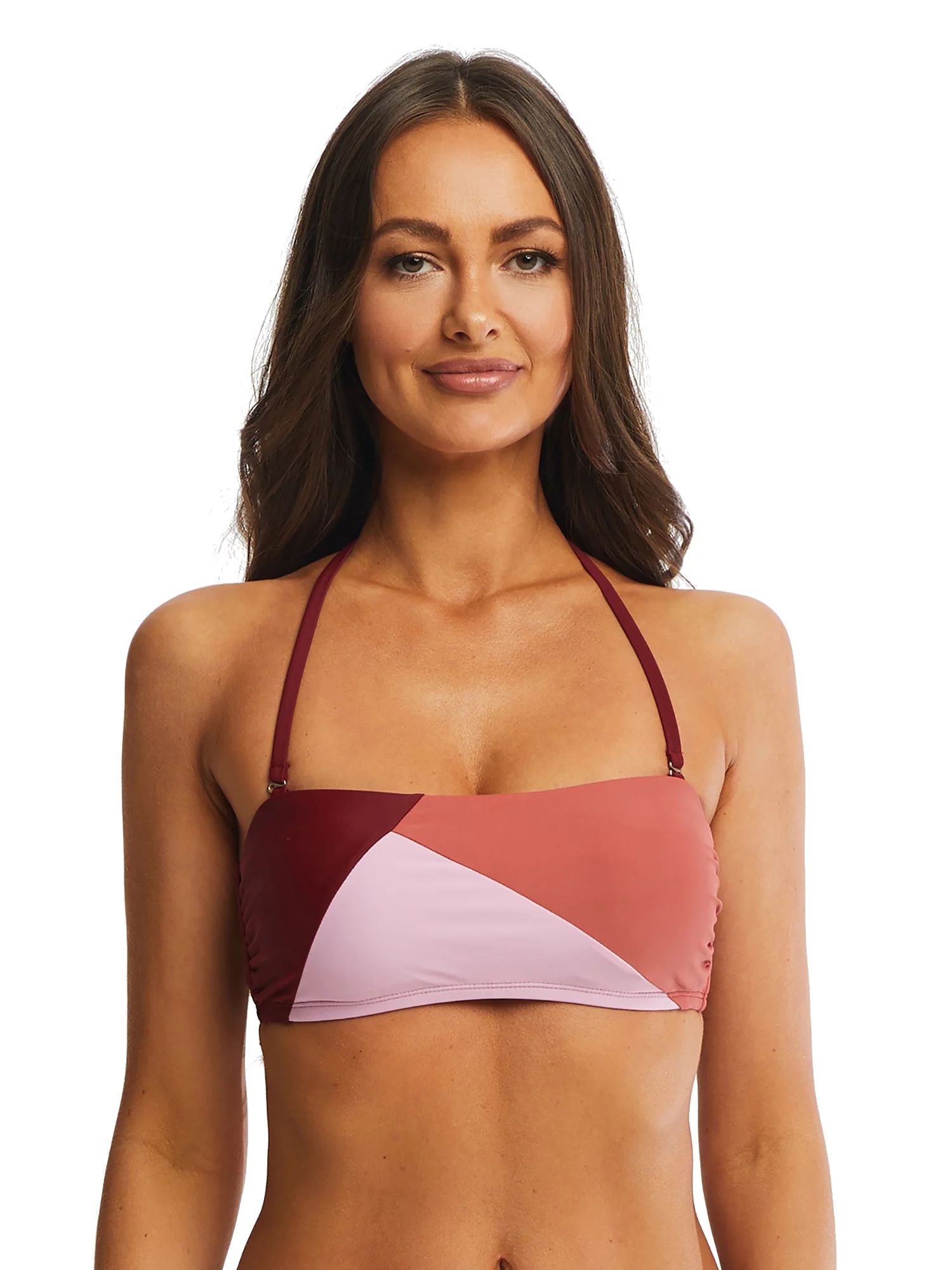 Time and Tru Women's Color Block Bandeau Bikini Top | Walmart (US)