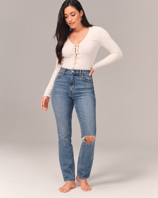 Ultra High Rise 90s Straight Jean | Abercrombie & Fitch (US)