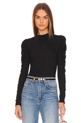 Shirred Sleeve Turtleneck  | Revolve Clothing (Global)
