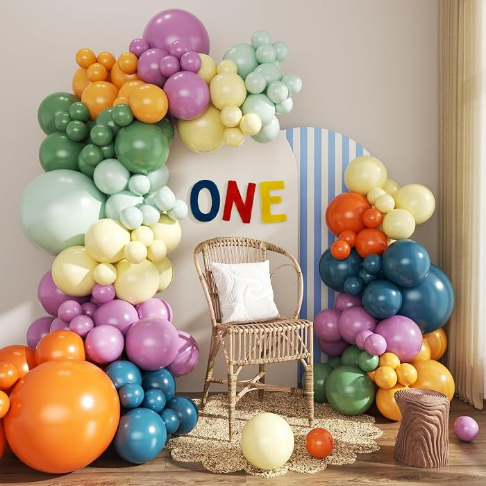 Rainbow Balloon Arch Kit for Whimsical Baby Shower Birthday Decorations | Amazon (US)