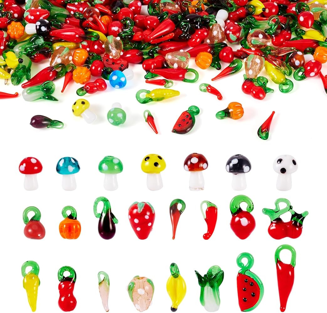 PandaHall Mix Theme Glass Lampwork Beads Handmade Glass Loose Spacer Bead Charms for Bracelet Nec... | Amazon (CA)