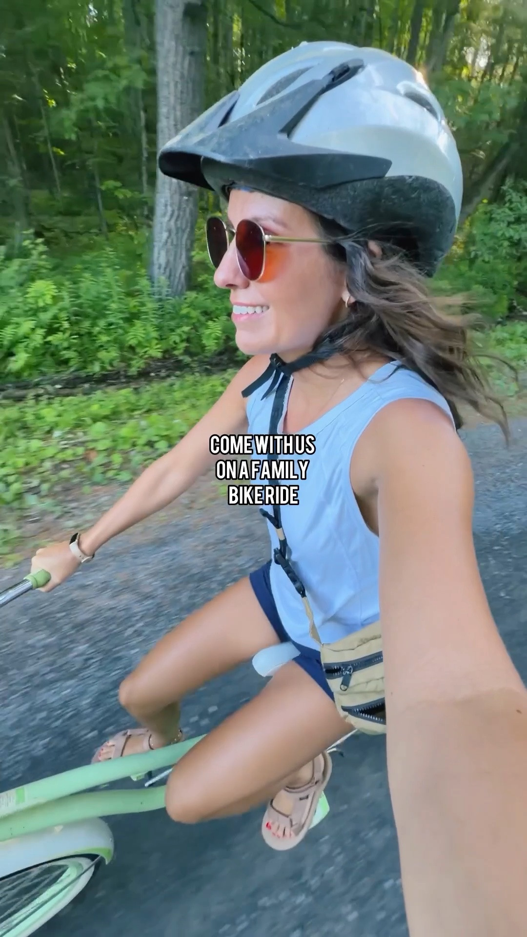xs in my biker shorts and size 6 in my teva sandals. My workout tank is older so I linked similar. 

My baggu belt bag is sold out in my color—linked other colors and similar ones. 

Our kid bike seat is older and so is my helmet but linked similar as well. 

My bike was my grandmas, but I linked similar ones.

#LTKPetite #LTKActive #LTKmomlife