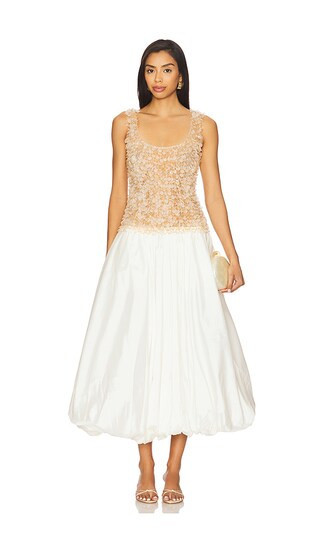 PatBO Midi Dress in White. - size 4 (also in 0, 2, 6, 8) | Revolve Clothing (Global)