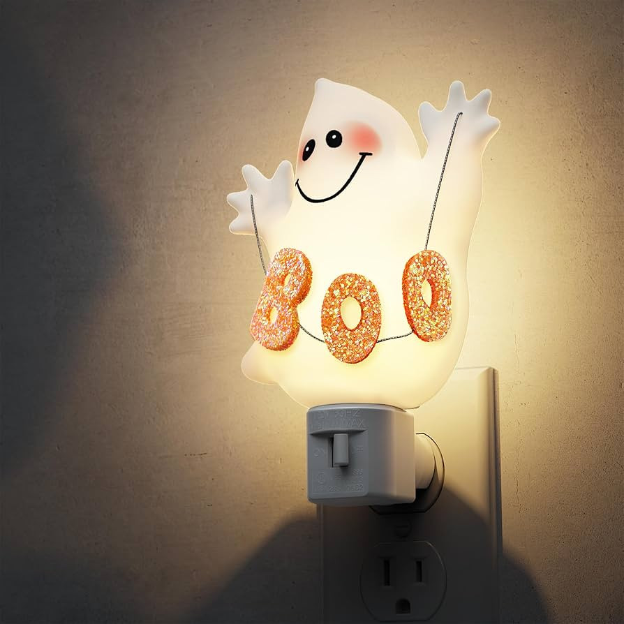 L LOHAS LED Halloween Night Light Plug in, Ghost Nightlight with UL,C7 Bulbs Changeable,Halloween... | Amazon (US)