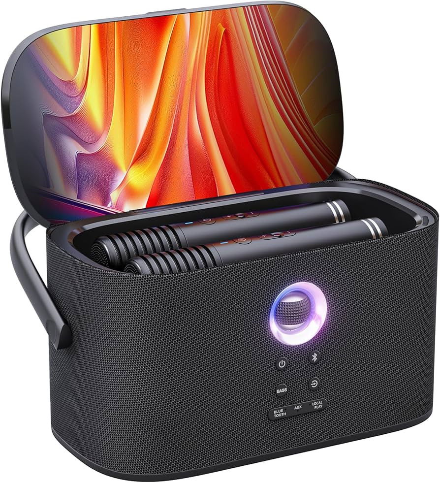Ikarao Portable Karaoke Machine for Adults, Built-in Lyrics Display and Screen, 2 Self-Charging W... | Amazon (US)