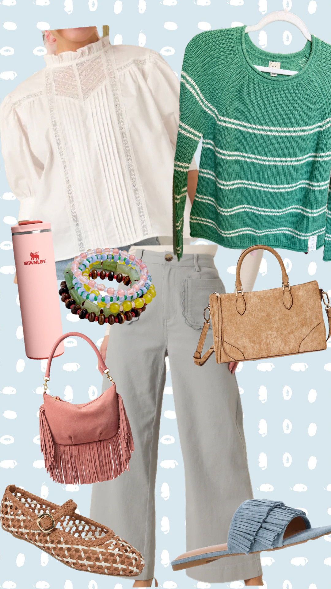 The perfect spring look! Grab a sweater to layer….tie around your waist or shoulder. Such a classic look! 

#LTKmorningroutine #LTKOver40 #LTKdayinmylife