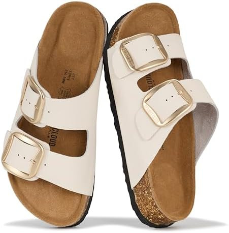 Project Cloud 100% Genuine Leather Flat Sandals for Women 2026 Comfortable Beach Essentials Women... | Amazon (US)