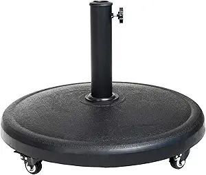 C-Hopetree 44 lb Heavy Duty Round Base Stand with Rolling Wheels for Outdoor Patio Market Table U... | Amazon (US)