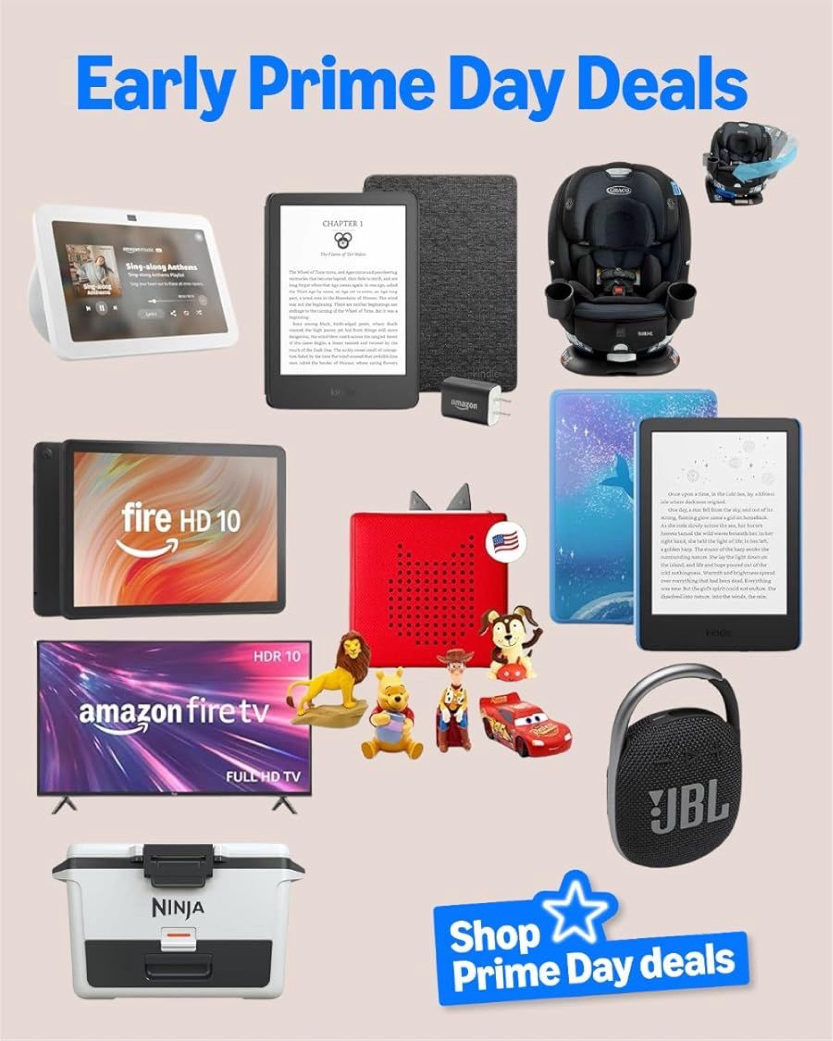 Amazon early prime day deals for the entire family, car seats, candles, tech deals, Toniebox 

#LTKKids #LTKHome #LTKSaleAlert