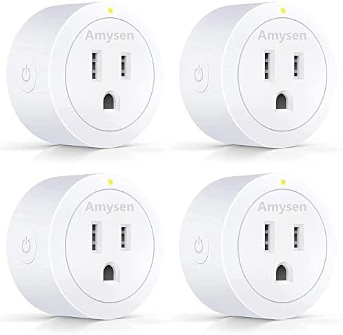 Amysen Smart Plug, Wi-Fi Outlet Socket Works with Alexa and Google Home, Remote Control with Time... | Amazon (US)