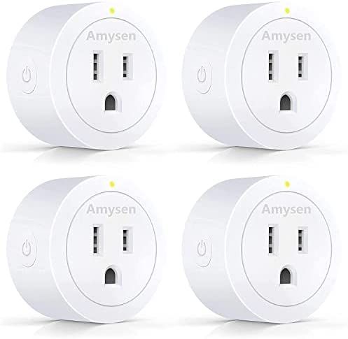 Amysen Smart Plug, Wi-Fi Outlet Socket Works with Alexa and Google Home, Remote Control with Time... | Amazon (US)