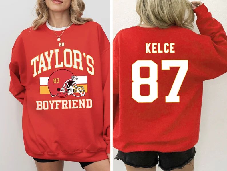 Taylor and Travis Sweatshirt Go Taylors Boyfriend Sweatshirt Football Era Sweatshirt Vintage Karm... | Etsy (US)