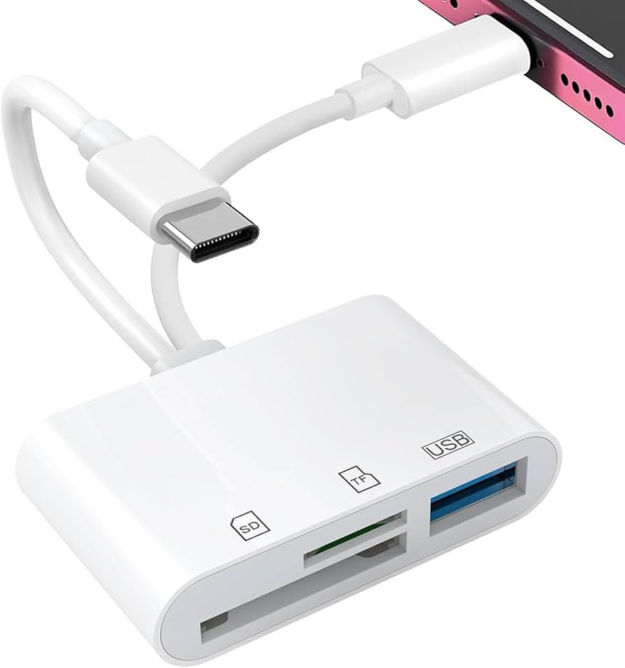 USB C SD Card Reader for iPhone, iPad, Lightning Dual Port SD Card Adapter, Memory Card Readers f... | Amazon (US)