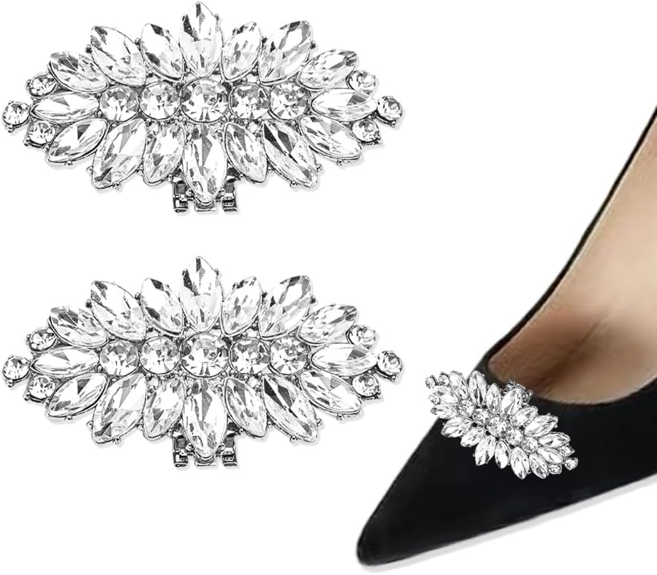 Women Dress Shoe Accessories Clips for Heels Pesrl Crystal Shoe Clips for Sandals Flats Pins for Women Shoe Decoration | Amazon (CA)