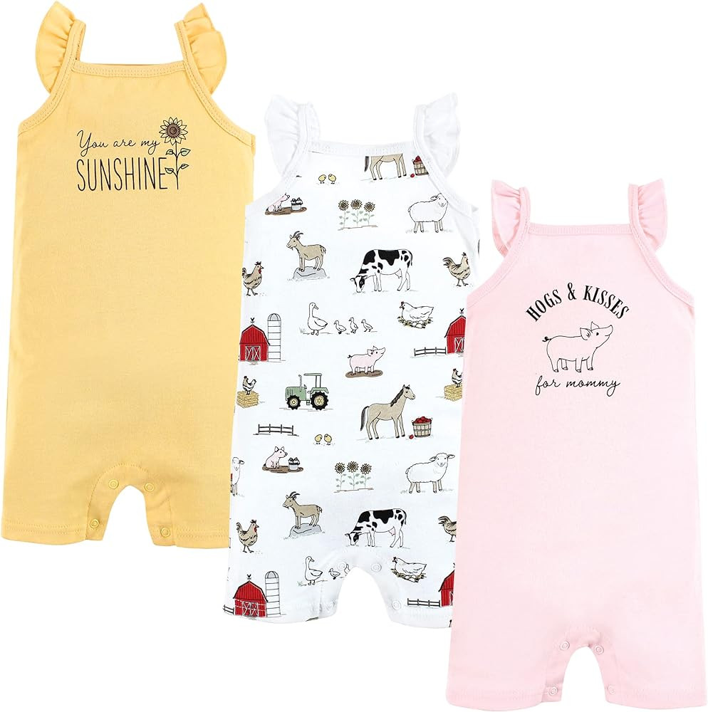 Hudson Baby Unisex Cotton Rompers | Amazon (US)