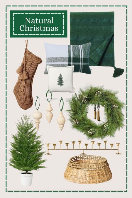 Celebrate the holidays in style with these natural Christmas decor items from Target. Beautiful throws, greenery, stockings and more to create a dreamy home. 

#LTKGiftGuide #LTKHoliday #LTKSeasonal